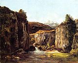 The Source among the Rocks of the Doubs by Gustave Courbet